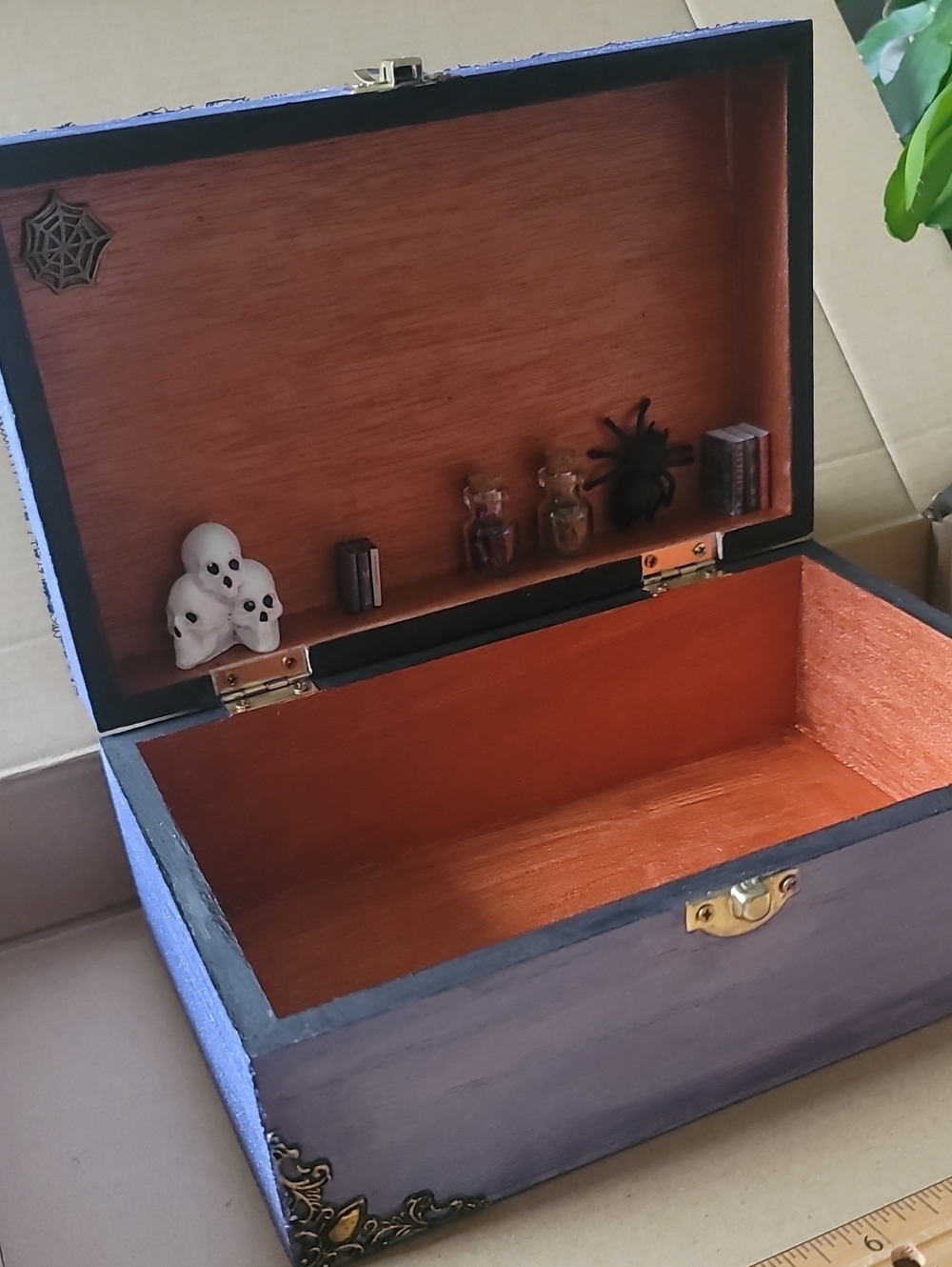 Purple Skull Decorative Box